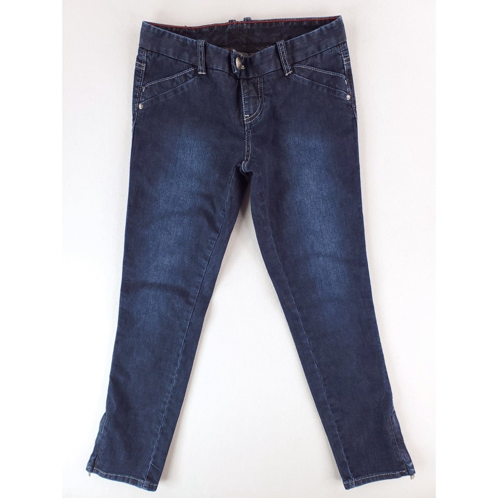Armani Exchange Jeans Womens 0 Blue Skinny Stretch Denim Pants Dark Ankle‎ Zip